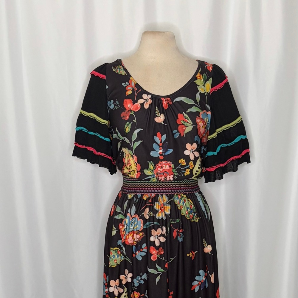 NWT!! Anthropologie ALDOMARTINS Catalonia Floral Paisley Maxi Dress Medium - Picture 4 of 16